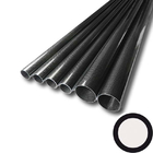 High Flexibility Round 100% Carbon Fiber Tube Roll-Wrapped / Pultrusion
