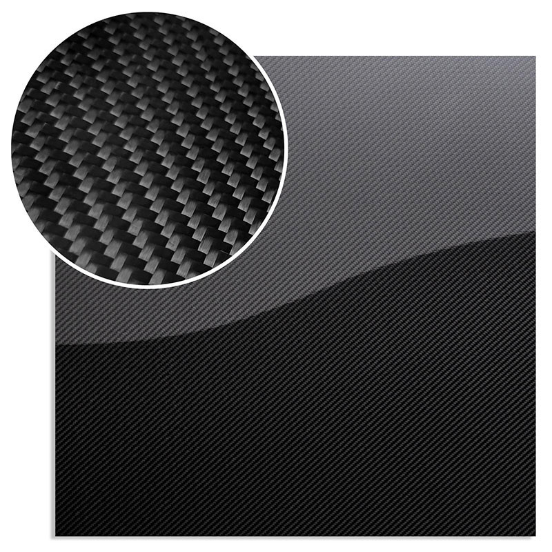 Plain Weave Carbon Fiber Sheets 100% 3K Glossy Surface Carbon Fiber Board