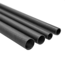 High Modulus 3K Twill Carbon Fiber Round Tube Roll Wrapped Tubing
