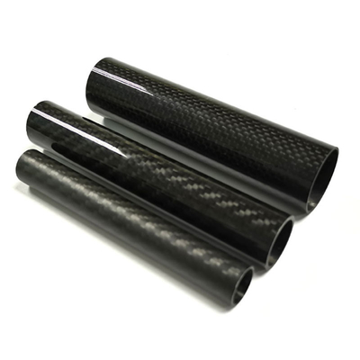 Woven Finish Roll Wrapped Carbon Fibre Tube Good Durability 100% 3K 20mm