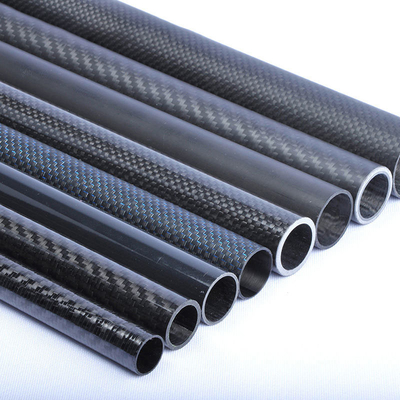 Woven Finish Roll Wrapped Carbon Tube 30mm OD 28mm ID 1000mm Length