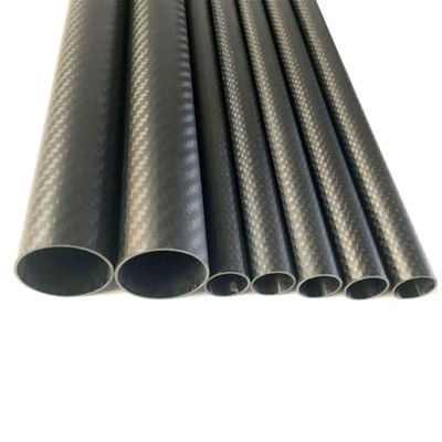 1000mm Length Matte Twill Fibre 3k Carbon Fiber Tube OD From 8mm to 62mm