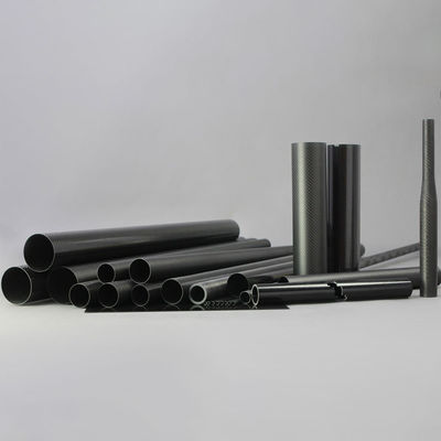 3K Twill Carbon Fiber Round Tube Roll Wrapped Tubing with Excellent Torsional Characteristics