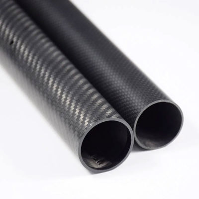 High Hardness 18mm (16mm) Woven Finish Roll Wrapped Carbon Fiber Tube with 5 - 500 mm Diameters and 0.3 - 50 mm Wall Thickness
