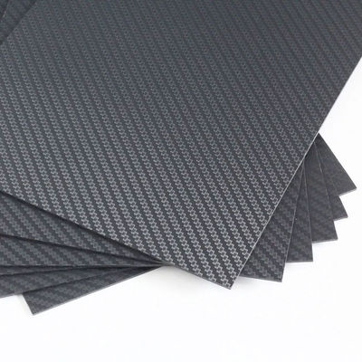 Thinnest of 0.2mm 0.3mm 3K Weave Glossy Matte Corrosion Resistant Carbon Fiber Sheet