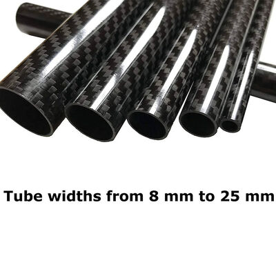 3K Twill Glossy Surface High Strength Carbon Fiber Round Tube Composite Pipe