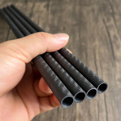 3K Twill Weave Carbon Fiber Tube with Roll Wrapped Technology and Custom Size Options